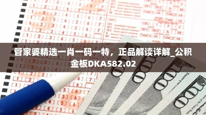 管家婆精选一肖一码一特,正品解读详解_公积金板DKA582.02
