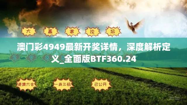 澳门彩4949最新开奖详情,深度解析定义_全面版BTF360.24