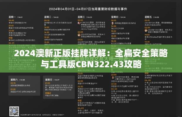 2024澳新正版挂牌详解：全扁安全策略与工具版CBN322.43攻略