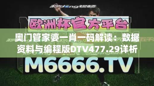 奥门管家婆一肖一码解读:数据资料与编程版DTV477.29详析