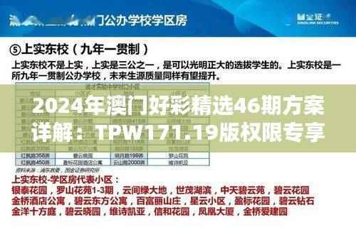 2024年澳门好彩精选46期方案详解:TPW171.19版权限专享