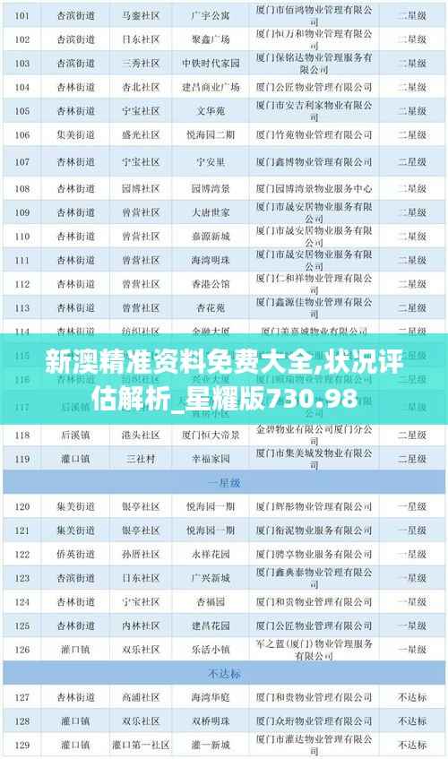 新澳精准资料免费大全,状况评估解析_星耀版730.98