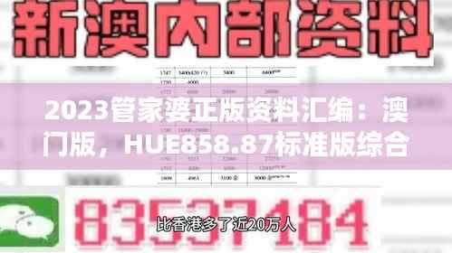 2023管家婆正版资料汇编:澳门版,HUE858.87标准版综合评价