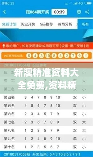 新澳精准资料大全免费,资料精准解析_长生境DIJ95.43