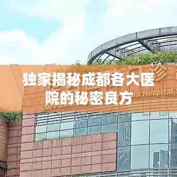 独家揭秘成都各大医院的秘密良方